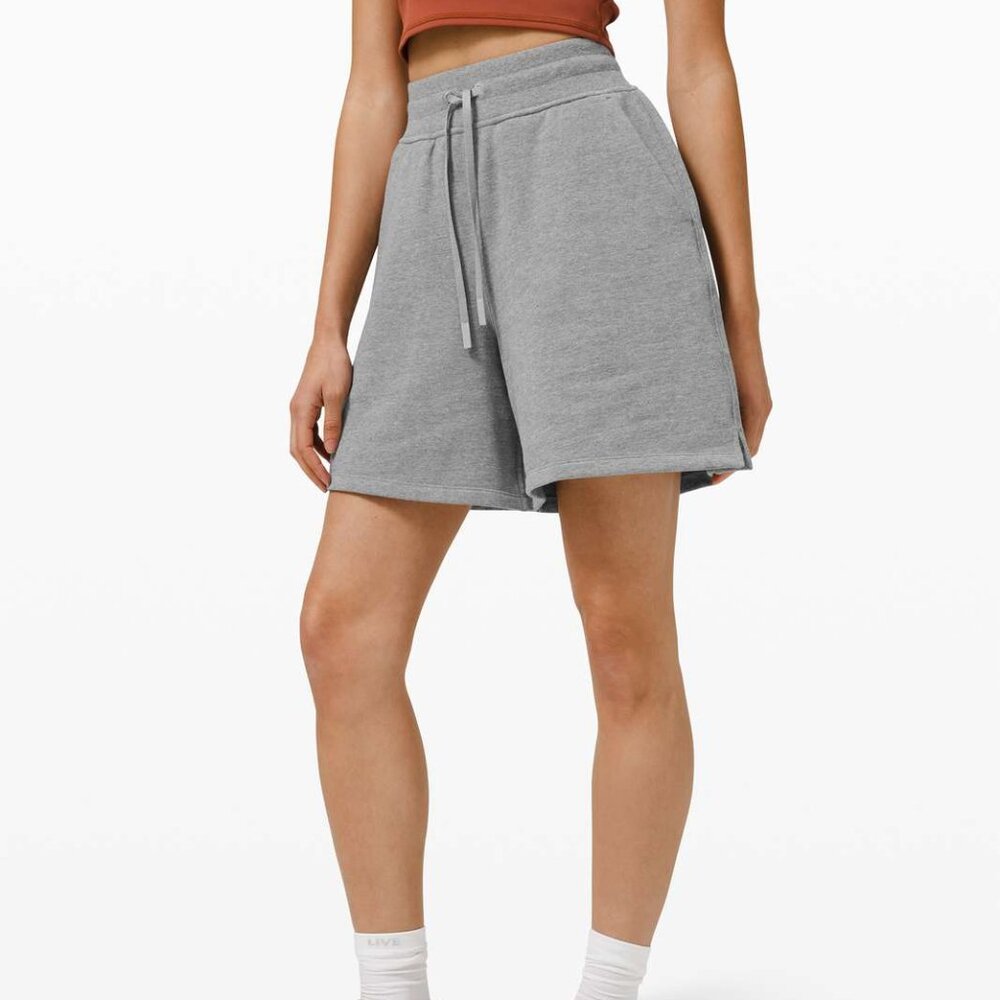 NWT Lululemon All Yours High Rise Short *7" - Heathered Core Medium Grey